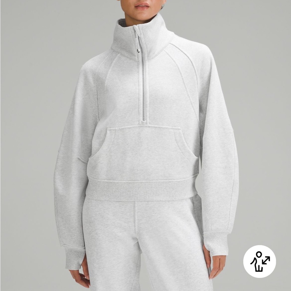 Like new Lululemon oversized half-zip scuba hoodie